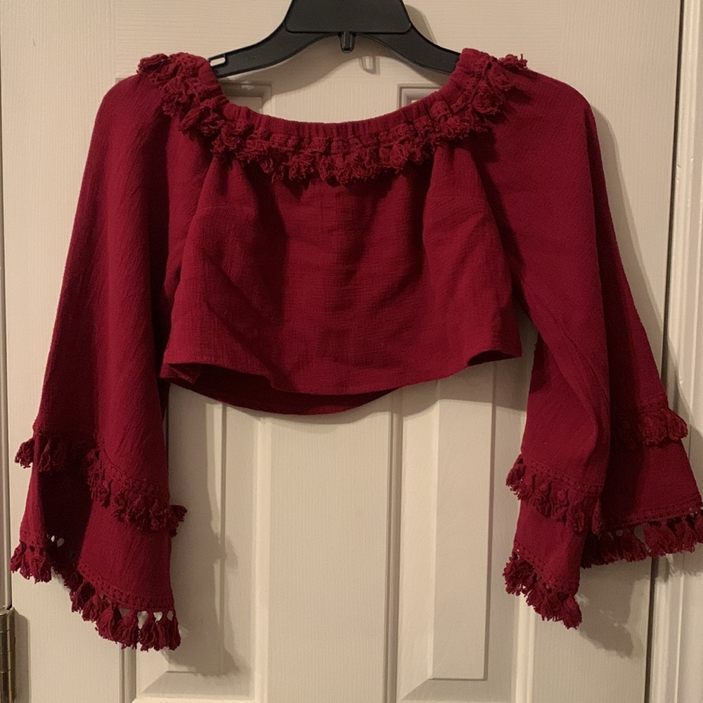 American Threads By Native Daughters Burgundy Tas… - image 3